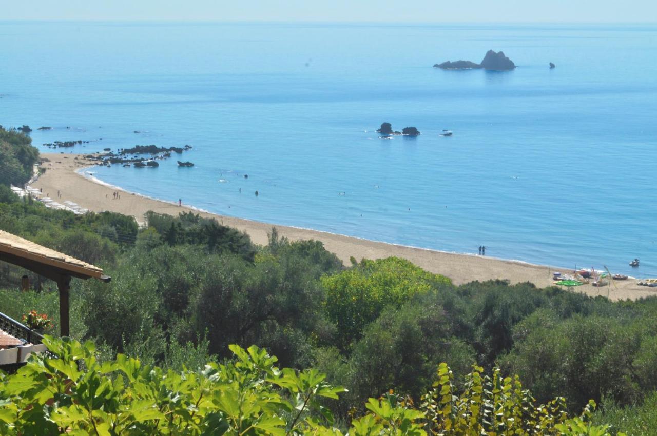 Luxury Loft Apartment With Pool - Pelekas Beach, Corfu Bagian luar foto